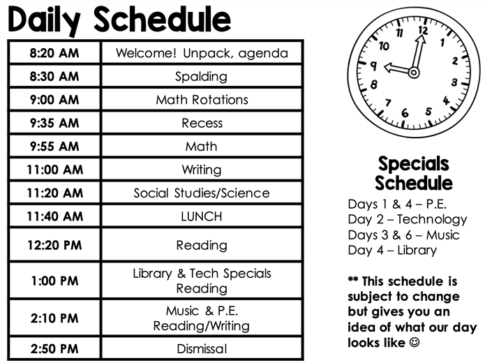 Daily Schedule